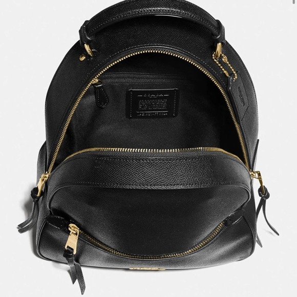 NWT Coach Jordyn Backpack/Black/ Crossgrain Leather - Picture 3 of 12